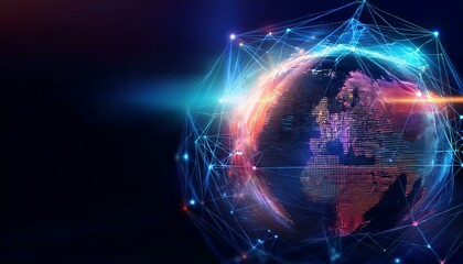 background with glowing lights