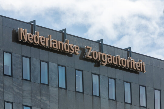Nederlandse Zorgautoriteit logo sign. Dutch Healthcare  Authority NZA acts as an independent regulator in the healthcare market. Utrecht, the Netherlands. 16 July 2023. 