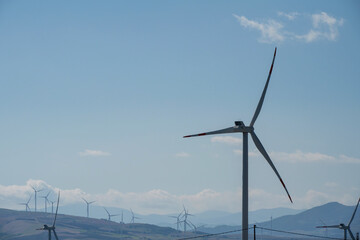 Onshore wind farm in the Puglia region of Italy