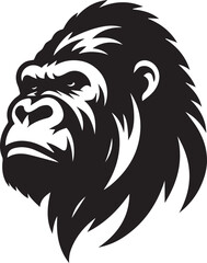 gorilla head silhouette vector © LUTHFAN NAHAR LABONY