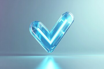 Illustration of digital check mark icon symbol