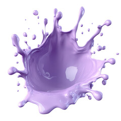 Vibrant Purple Splash Against White Background