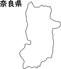 白地図　奈良県