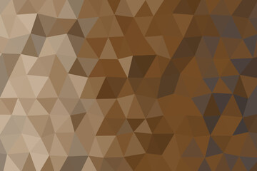 Abstract Low Poly Background in Neutral Brown and Beige Tones with Gradient