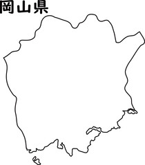 白地図　岡山県