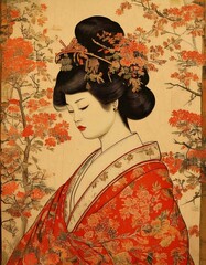 vintage lady illustration scrapbooking ephemera card diary junk journal art background 