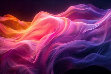 Obraz premium A close up of a colorful fabric on a black background