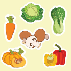 Set of fruit sticker