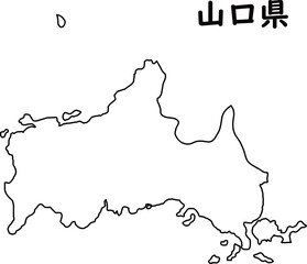 白地図　山口県