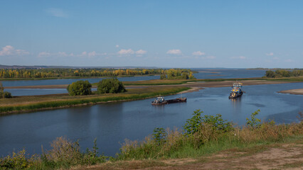 Panoramic view of embankment of Bolgar. Kazan,Tatarstan, Russia