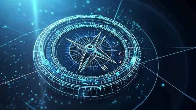 The digital compass: A strategic explorer for businesses, Vision crisis, Mission path, Digital strategy, Market decision, Achievement strategy, Financial stock, Company vision, Goal compass success