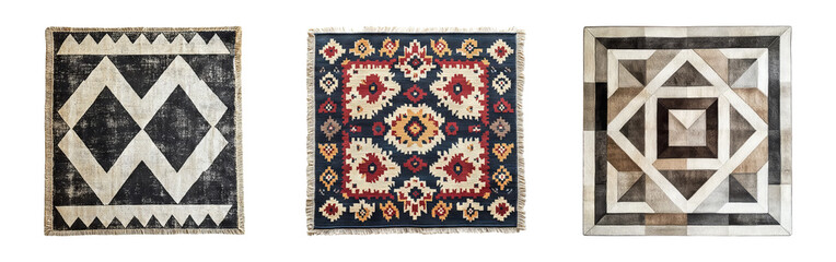 Isolated Rugs on Transparent Background