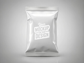 Foil Food Packaging Mockup  Clean and Empty Pouch Design