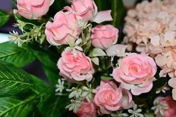 Composition of roses, spring flower bouquet