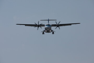 Propeller plane.