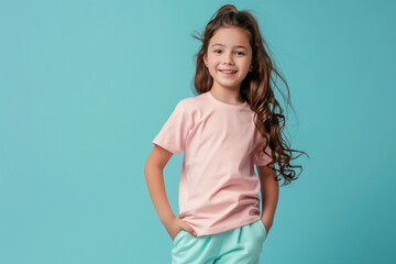 Obraz premium modern young india kid isolated color background