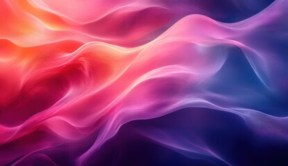 Fototapeta premium Abstract wave patterns creating vibrant colors in fluid motion at dusk