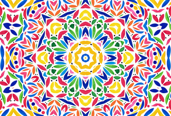 Bright colorful abstract pattern on white background