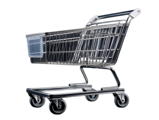 A versatile shopping cart graphic available in PNG format with a transparent backdrop, ideal for use in various online and offline marketing materials