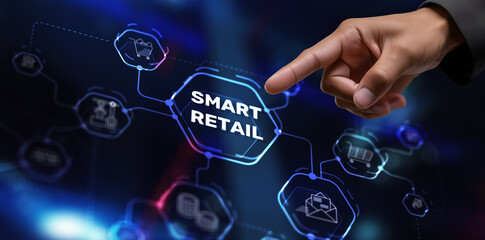 Smart retail management system. Omni channel concept