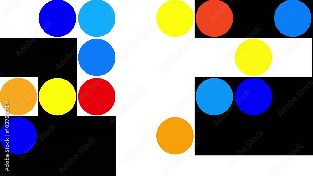 Aufkleber Modern Animated Geometric pattern or background. 4K geometric motion design. Abstract moving shapes loop background with circles and triangular and