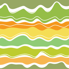 Abstract background with colorful geometric shapes. Rainbow seamless pattern. Gradient waves, lines, dynamical forms. Design for poster, fabric, textile