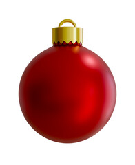 christmas ball isolated on clear background	
