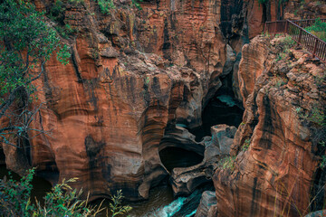 Bourke's Luck Potholes Mpumalanga - geological sandstone rock formation by water erosion