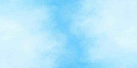 Abstract soft sky blue watercolor sky and clouds. grunge tint light blue watercolor background. Hand painted light blue background with watercolor.	