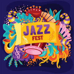 International jazz day festival poster and banner