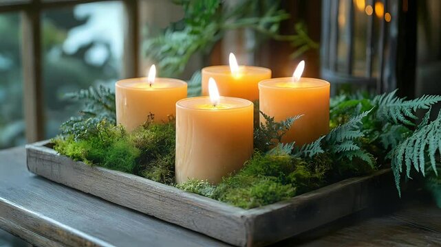 christmas decoration with candles