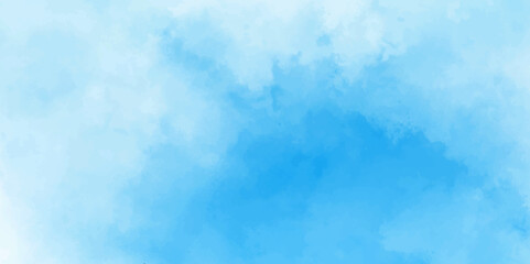Abstract soft sky blue watercolor sky and clouds. grunge tint light blue watercolor background. Hand painted light blue background with watercolor.	