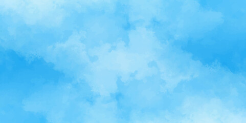 Abstract soft sky blue watercolor sky and clouds. grunge tint light blue watercolor background. Hand painted light blue background with watercolor.	