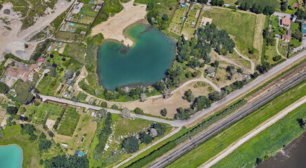 Fototapeta premium Italy, Florence, bird's-eye view, in summer