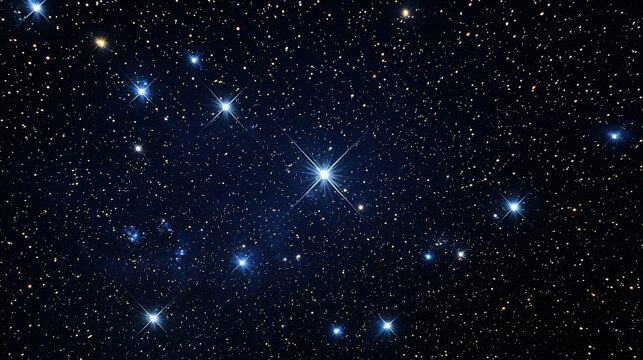 Stunning Night Sky with Bright Stars in High Resolution