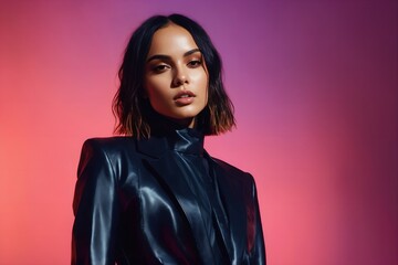 Elegant women in fashion: glamorous dresses in an aesthetic studio setting - ideal for travel and industry, creating beautiful images and creating fashionable images with versatile space for text.