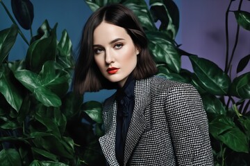 Elegant women in fashion: glamorous dresses in an aesthetic studio setting - ideal for travel and industry, creating beautiful images and creating fashionable images with versatile space for text.