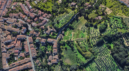 Italy, Florence, bird's-eye view, in summer