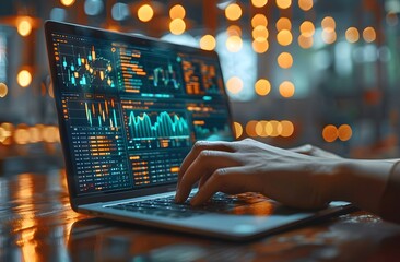 Man typing on laptop