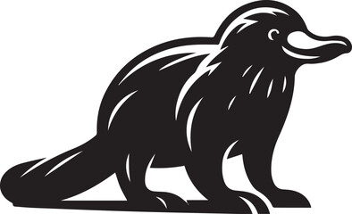 Platypus silhouette vector