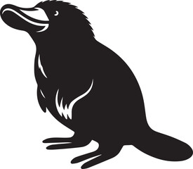 Platypus silhouette vector
