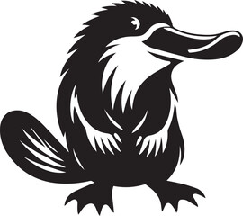 Platypus silhouette vector
