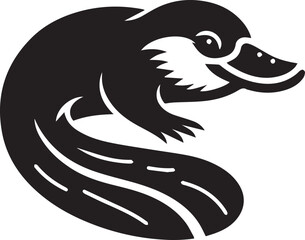Platypus silhouette vector