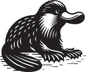 Platypus silhouette vector