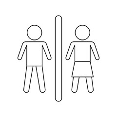 Man and woman icon vector. male and female symbol