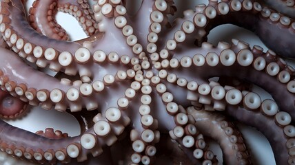 Obraz premium Octopus Tentacles Texture with Realistic Patterns and Natural Colors