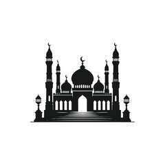 mosque silhouette vector art