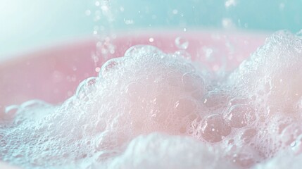 Fototapeta premium a bubble bath filled with frothy bubbles, representing relaxation and self-care