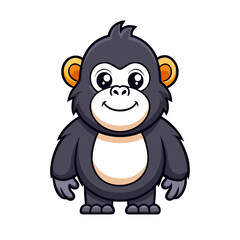 Naklejka premium Monkey illustration of wildlife cartoon