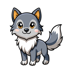 Obraz premium Wolf Illustration of Wild Animals Cartoon